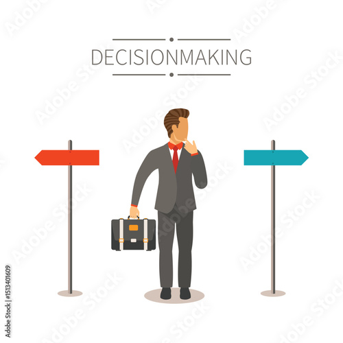 Different ways vector concept in flat cartoon style