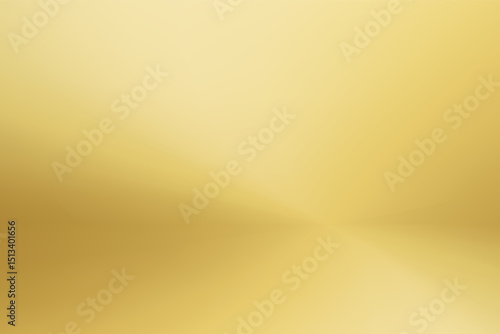 Gold background studio with light. Vector illustration