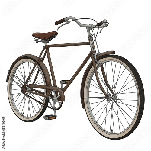 bicycle isolated on white background