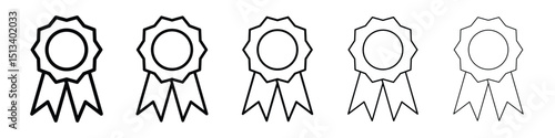 Badge icon Outline and flat style designs