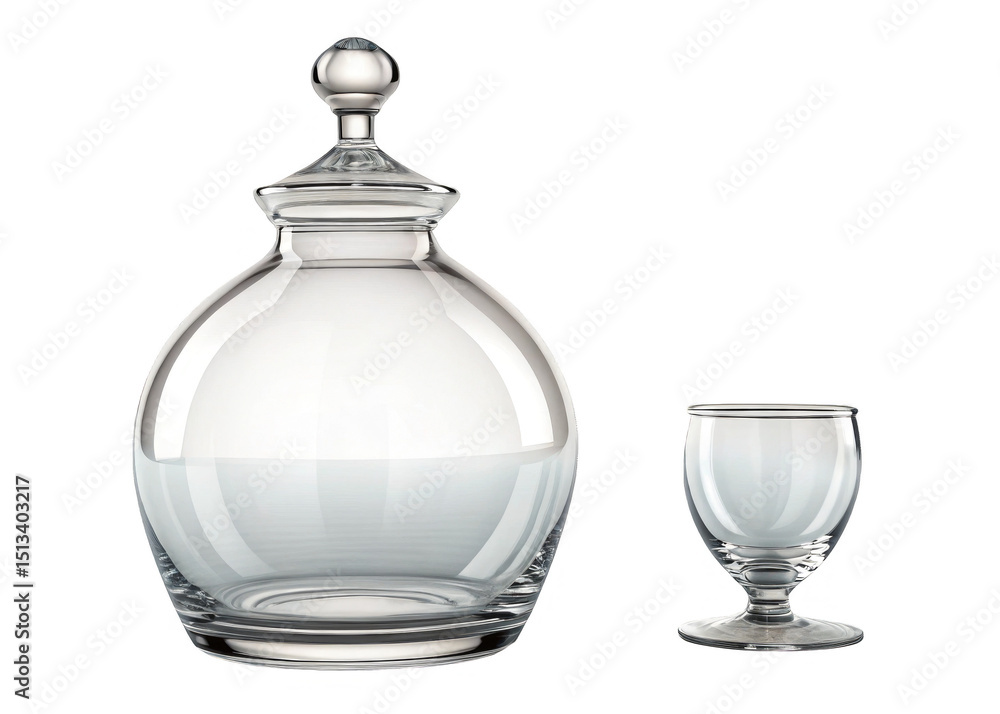 Fototapeta premium glass on a isolated transparent background
