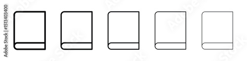Bible icon Outline and flat style designs