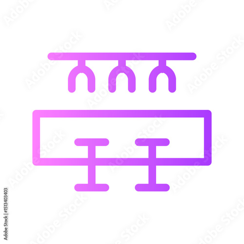 bar counter gradient icon