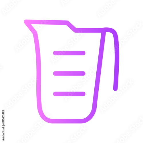 measuring cup gradient icon