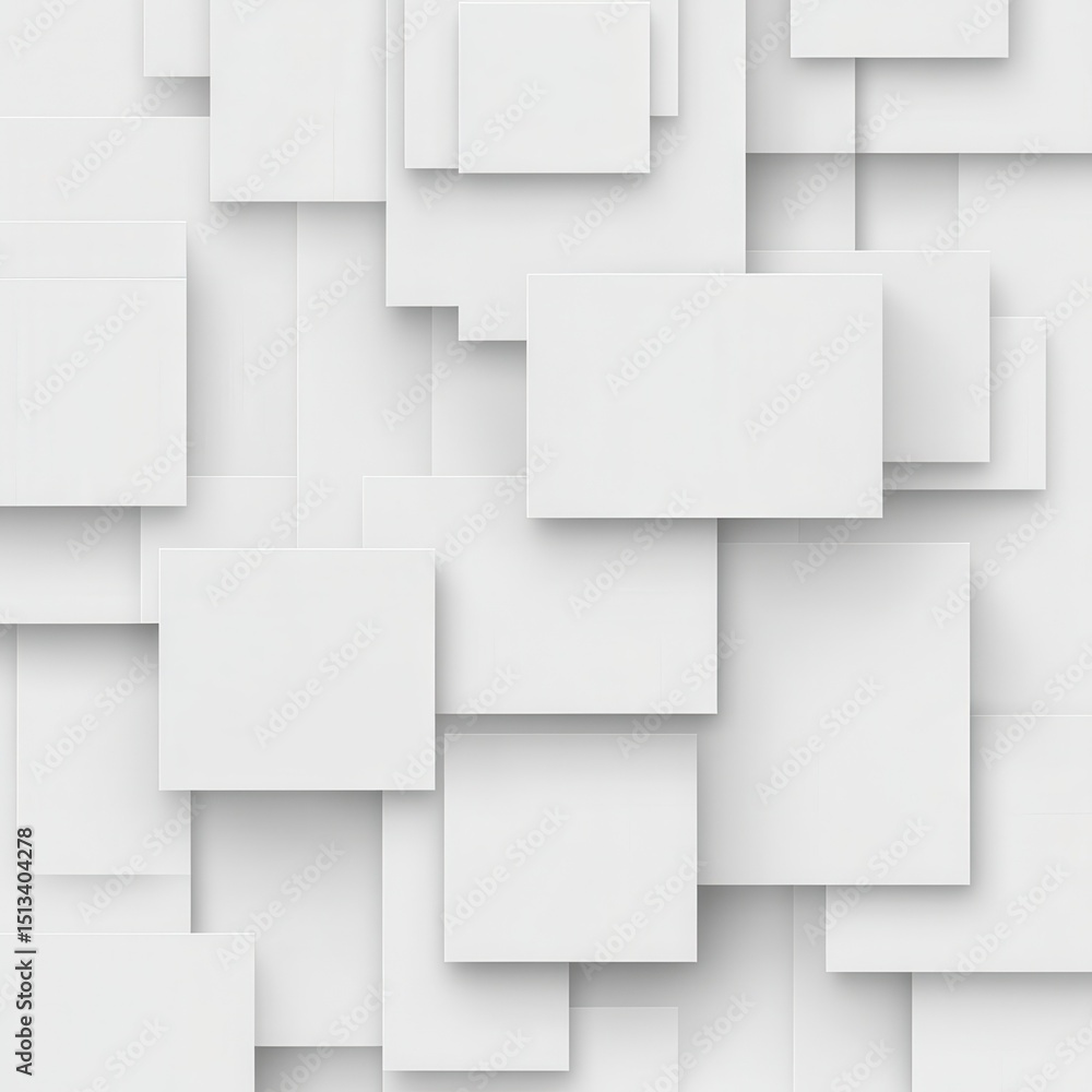 Modern white and light grey square overlapped pattern on background with shadow. white background. Minimal geometric white light background abstract design. Elegant white and grey Background. Modern white and light grey square overlapped pattern on background with shadow. white background. Minimal geometric white light background abstract design. Elegant white and grey Background.