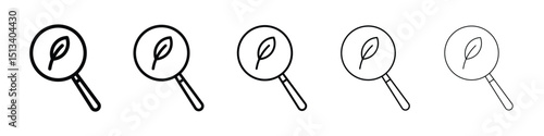 Botany icon Outline and flat style designs