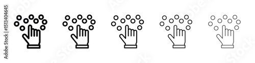 Braille icon Outline and flat style designs