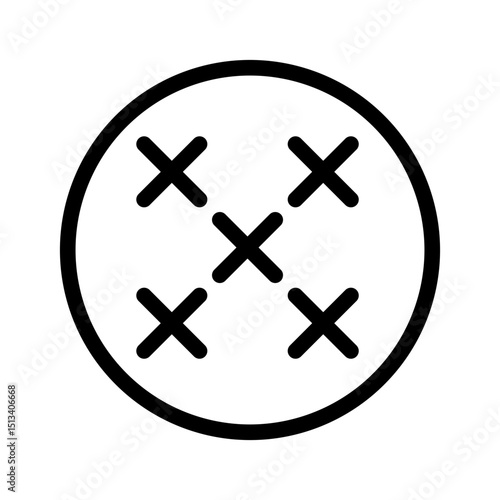 Cross stitch line icon