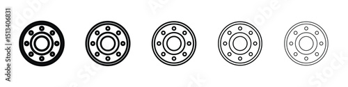 Car bearing icon Outline and flat style designs