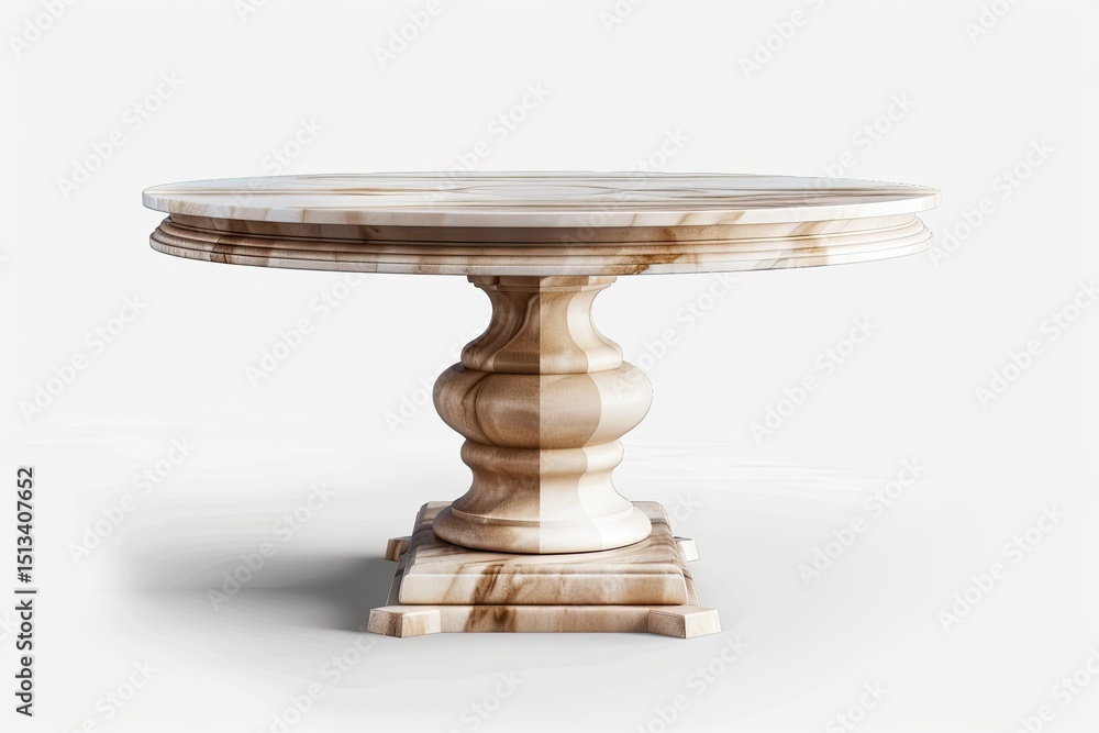 High Definition View of Heavenly Dining Table Isolated on White Background High Definition View of Heavenly Dining Table Isolated on White Background