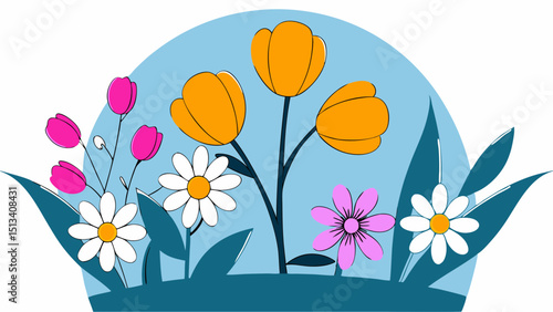 Vibrant Spring Flowers A Colorful Celebration of Nature's Awakening