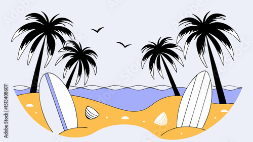 Embrace the Spring Equinox Tropical Beach Vibes, Surf's Up!