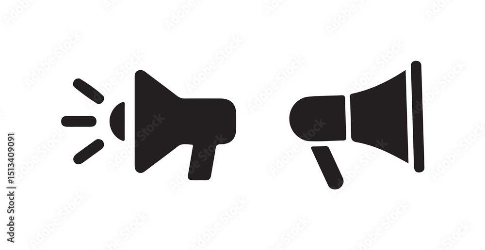 Sound Wave Megaphone Icon for Broadcast Alerts and Marketing Sound Wave Megaphone Icon for Broadcast Alerts and Marketing