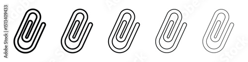 Clip icon Outline and flat style designs