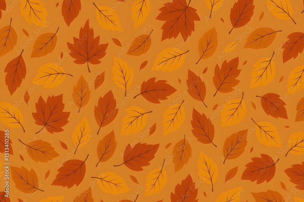 Obraz premium Autumn leaves with different colorful Pattern