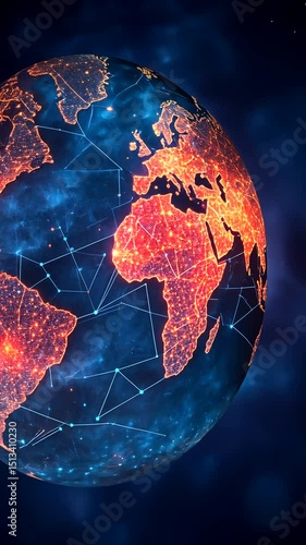 Global Network Visualization with Vibrant Connections