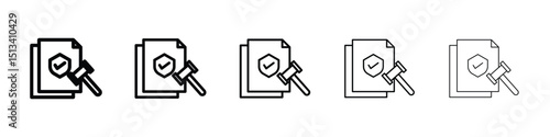 Code of conduct icon Outline and flat style designs