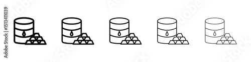 Commodity icon Outline and flat style designs