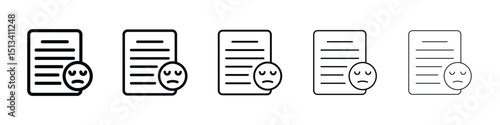 Complaint icon Outline and flat style designs