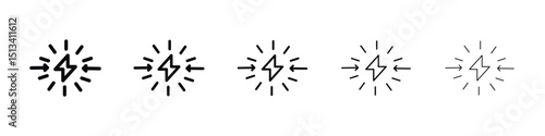 Conflict icon Outline and flat style designs