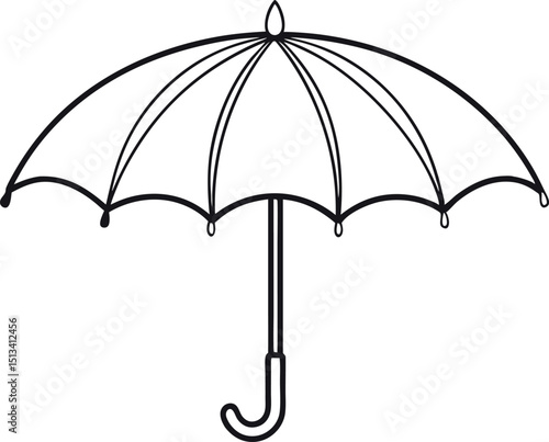 Open Umbrella Colorful Vector Design for Creative Projects