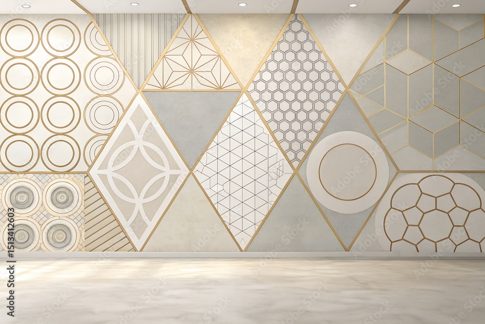 Fototapeta premium Abstract Geometric Background with Soft Gradient and Minimal Shapes – High-Resolution UI Design Texture