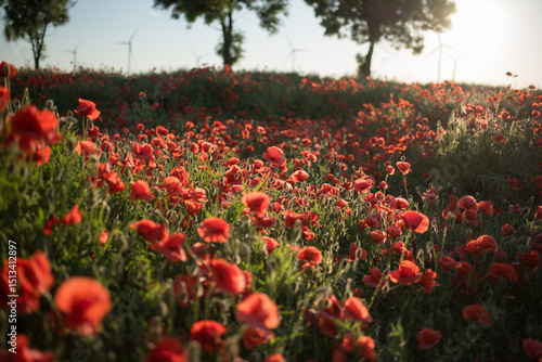 Poppies in the field