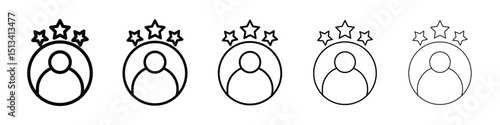 Customer loyalty icon Outline and flat style designs