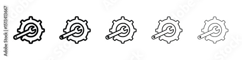 Customized icon Outline and flat style designs