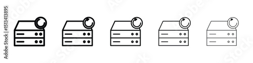 Data backup icon Outline and flat style designs