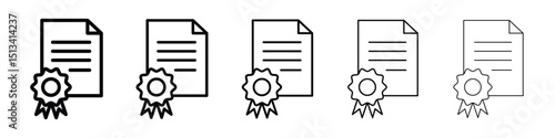 Declarations icon Outline and flat style designs