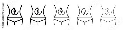 Detox icon Outline and flat style designs