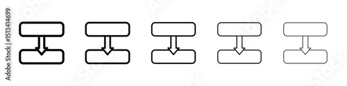 Diagram next icon Outline and flat style designs