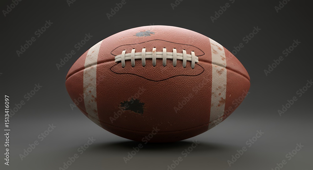 American Football with White Stripes and Laces American Football with White Stripes and Laces