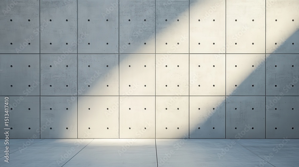 Blank canvas on concrete wall in minimalist setting Blank canvas on concrete wall in minimalist setting