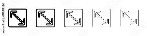 Expand icon Outline and flat style designs