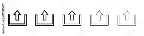 Export icon Outline and flat style designs
