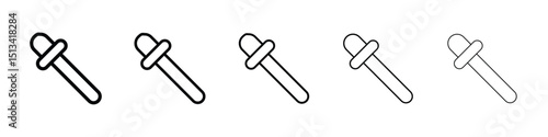 Eye dropper icon Outline and flat style designs