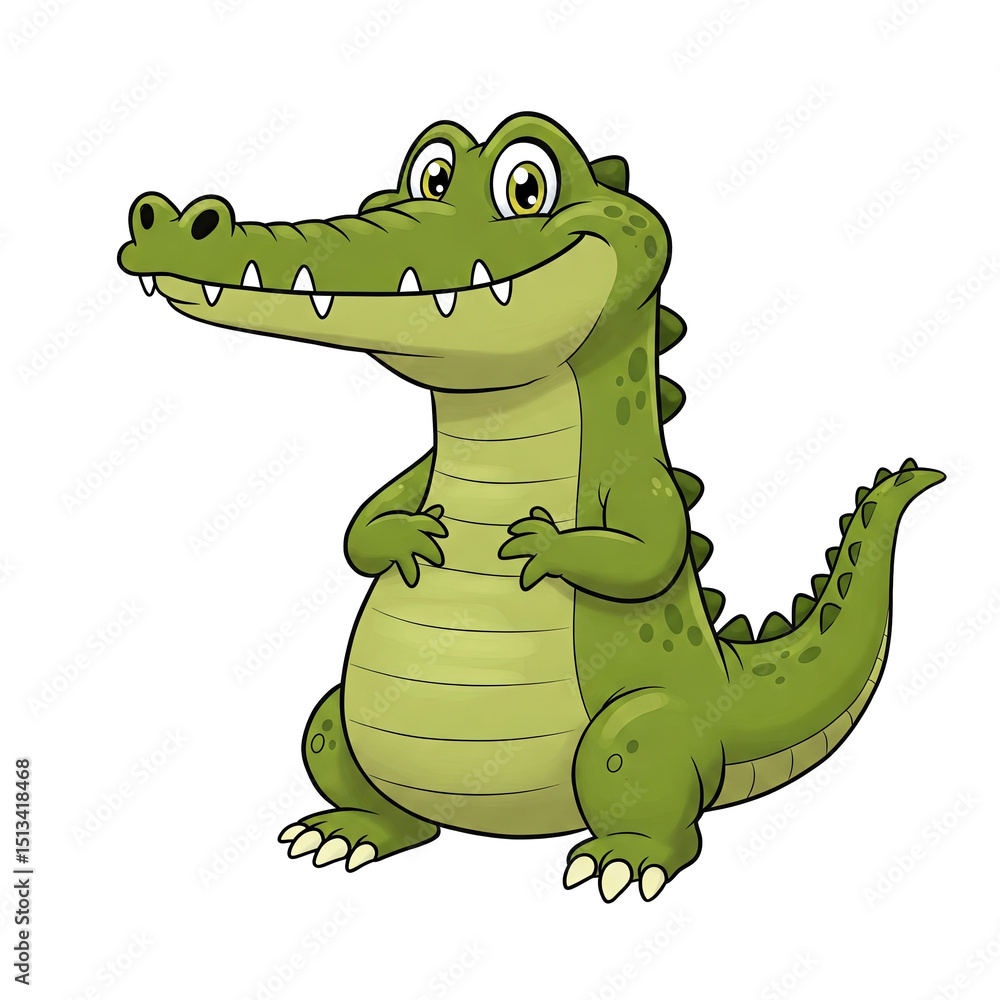 Fototapeta premium cartoon crocodile with a smile
