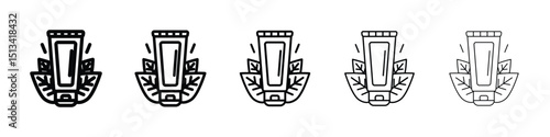 Face wash icon Outline and flat style designs