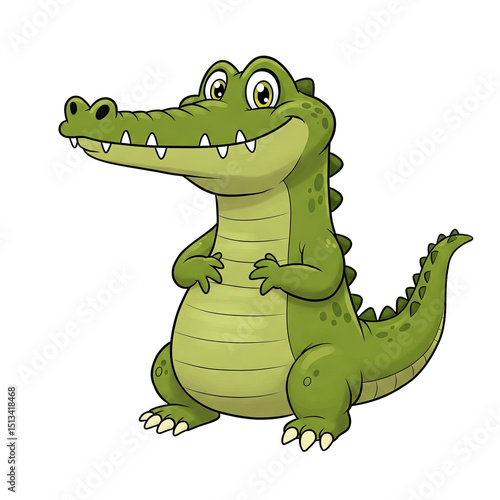 cartoon crocodile with a smile