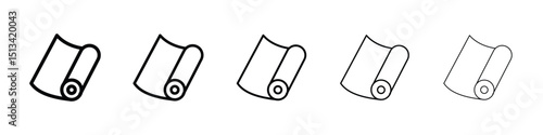 foil roll icon Outline and flat style designs
