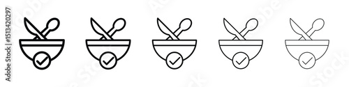 Food safety icon Outline and flat style designs
