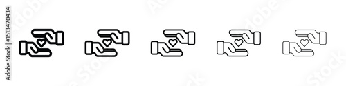 Forgiveness icon Outline and flat style designs