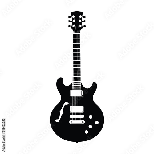 Guitar minimalist silhouette design