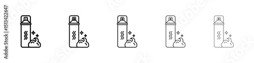 Hair mousse icon Outline and flat style designs