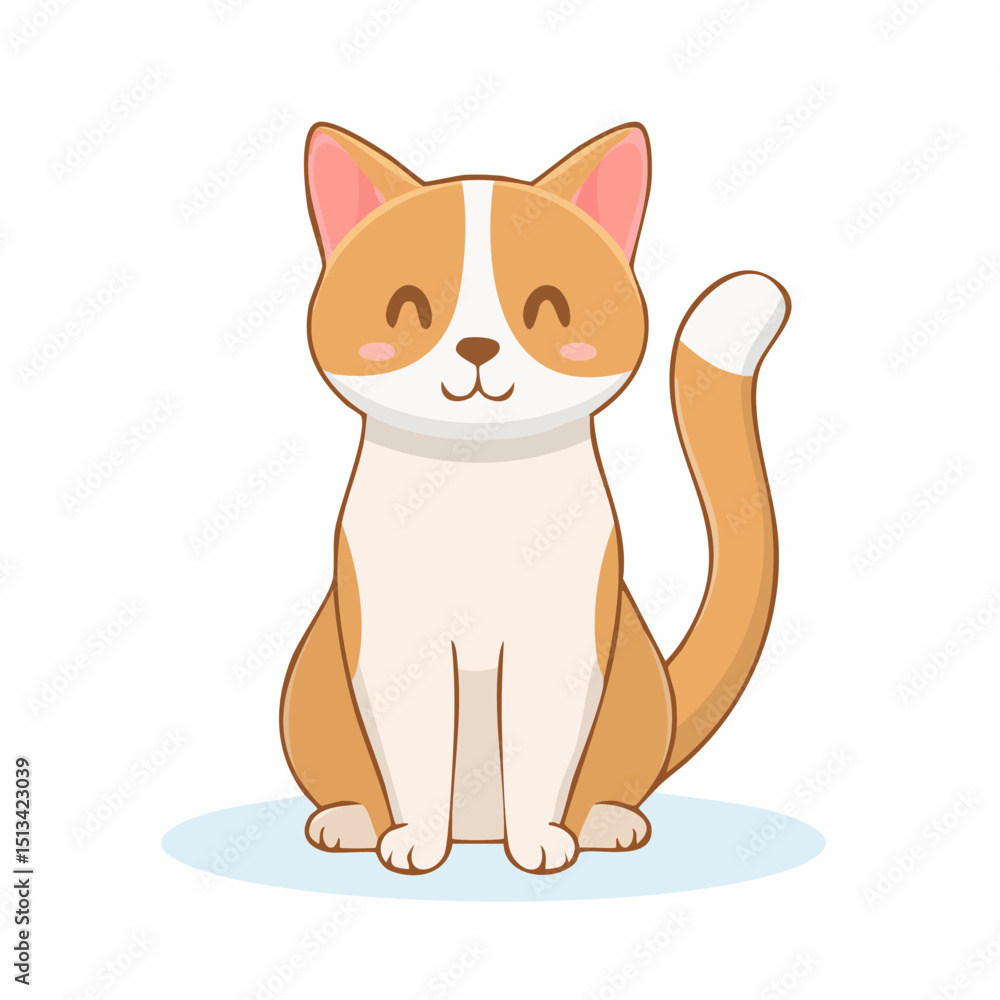 Fototapeta premium illustration of a cat