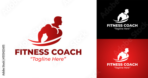 Creative Fitness Coach Logos for Personal Trainer Branding in Red and Black