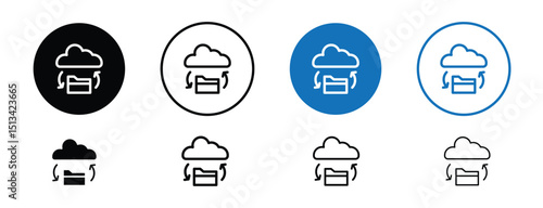 Set of colored pixel perfect Data Recovery icon with 1 unexpanded, 1 silhouette,  An icon showing a hard drive with an arrow indicating data retrieval. 