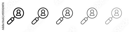Hiring icon Outline and flat style designs
